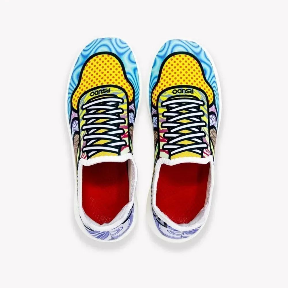 PSUDO Women’s Court Pop Art Sneaker In Cosmic Made In The USA
